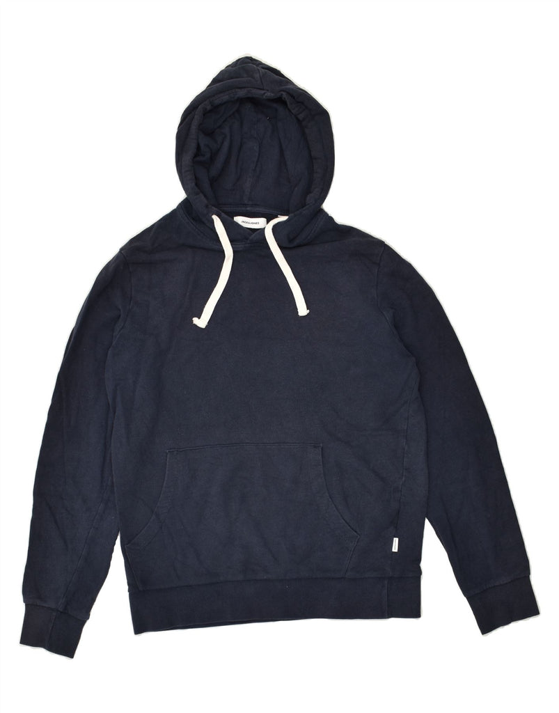 JACK & JONES Mens Hoodie Jumper Medium Navy Blue Cotton | Vintage Jack & Jones | Thrift | Second-Hand Jack & Jones | Used Clothing | Messina Hembry 