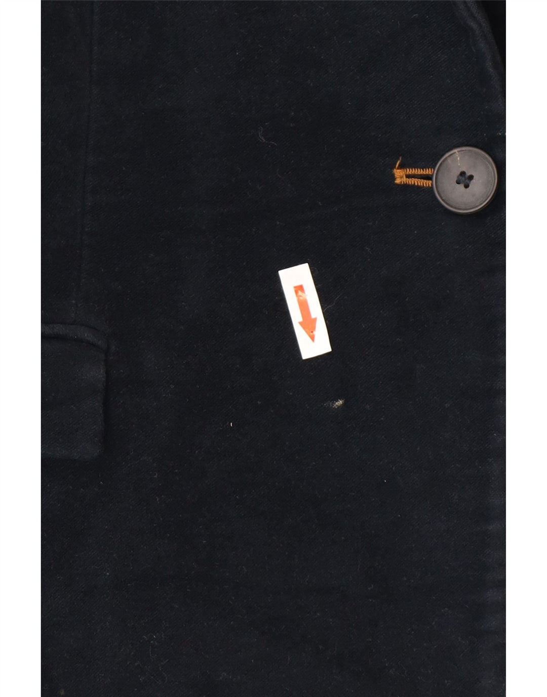 Zara Womens 1 Button Blazer Jacket UK 12 Medium Navy Blue Acetate