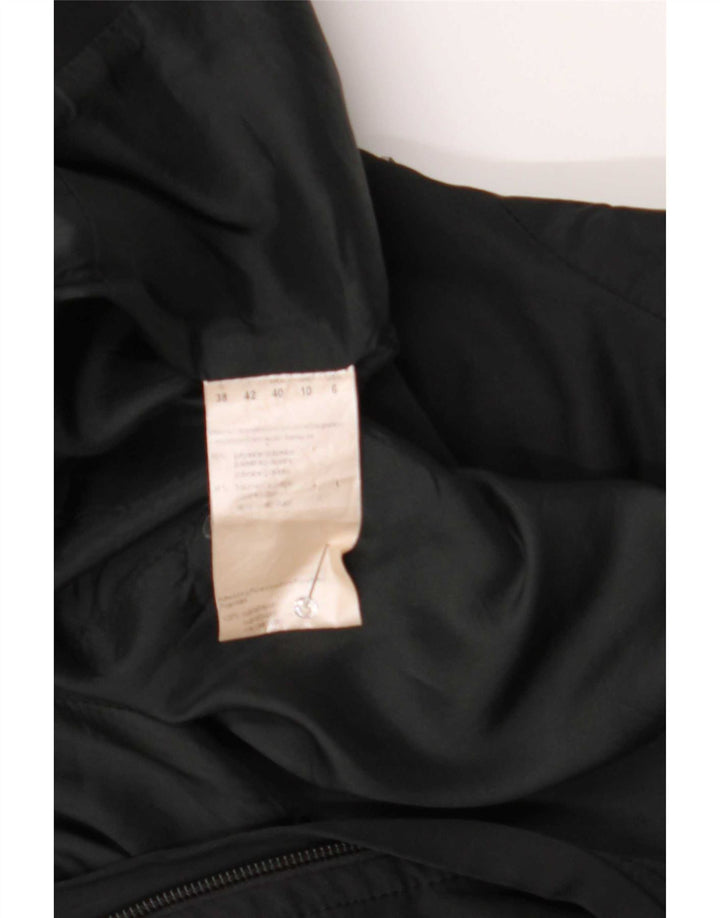Hugo Boss Womens Long Sleeve Shift Dress UK 10 Small Black Polyester