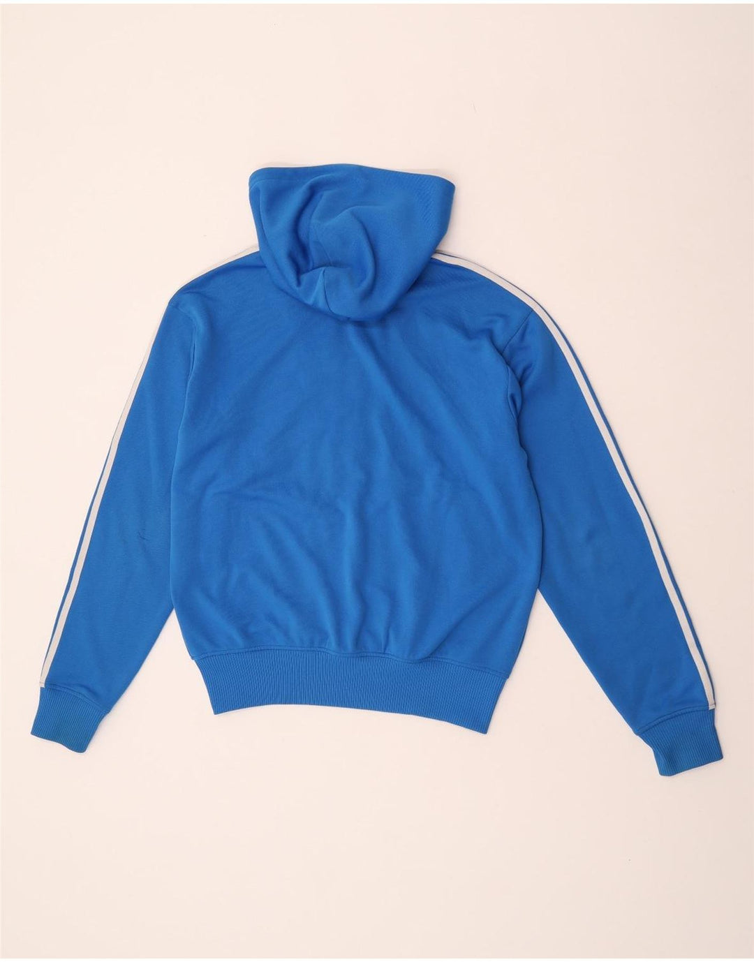 Adidas Mens Graphic Zip Hoodie Sweater Medium Blue Polyester