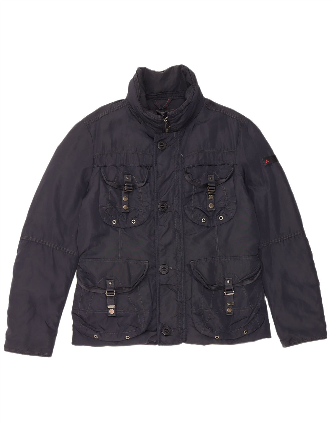 PEUTEREY Mens Utility Jacket UK 38 Medium Navy Blue Polyamide