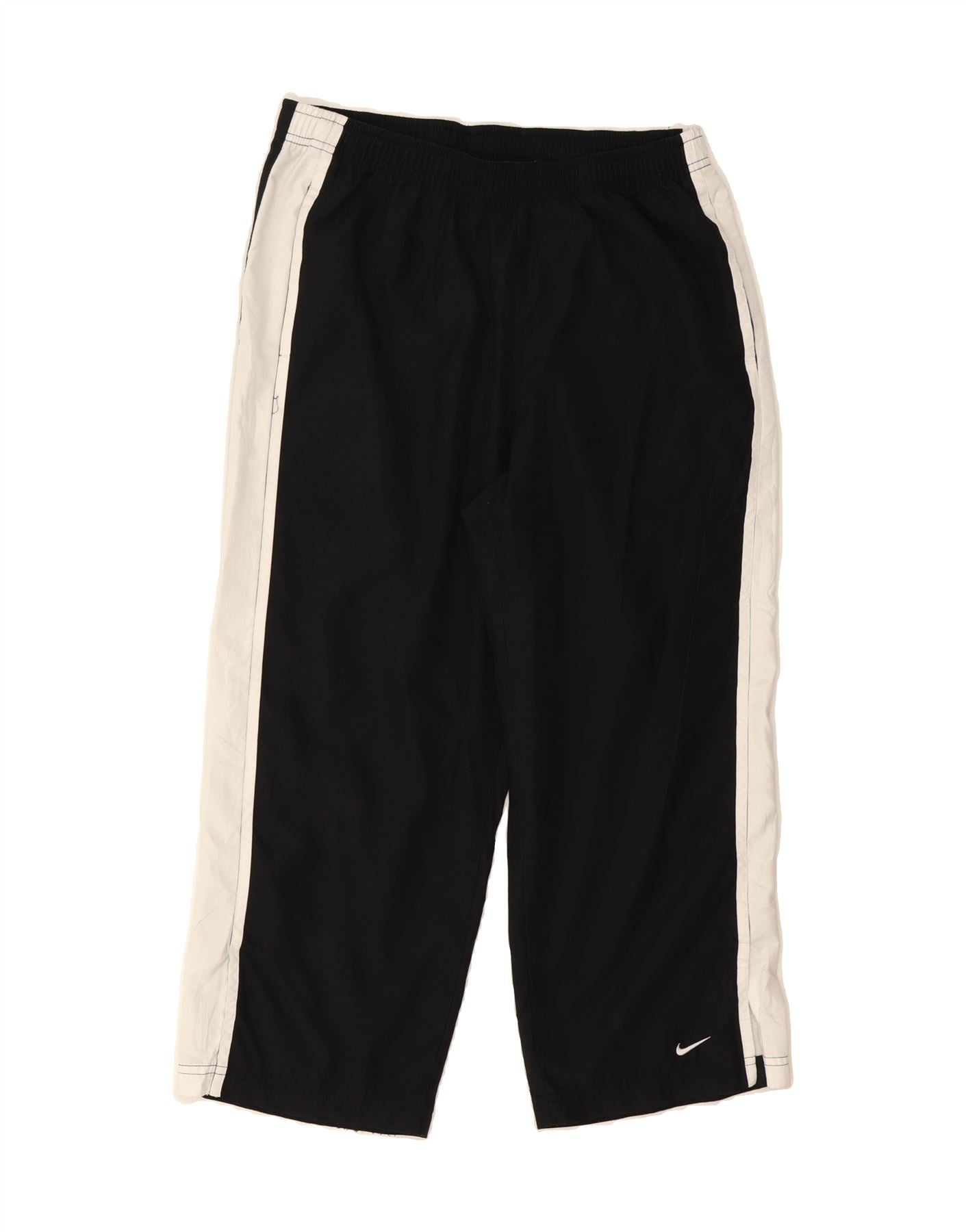 NIKE Womens Tracksuit Trousers US 8/10 Medium  Black Colourblock Polyester Vintage Nike and Second-Hand Nike from Messina Hembry 