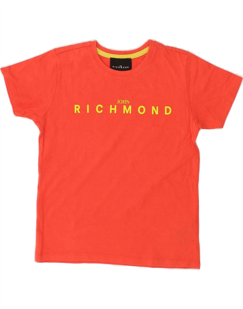 RICHMOND Boys Graphic T-Shirt Top 9-10 Years Red Cotton | Vintage Richmond | Thrift | Second-Hand Richmond | Used Clothing | Messina Hembry 
