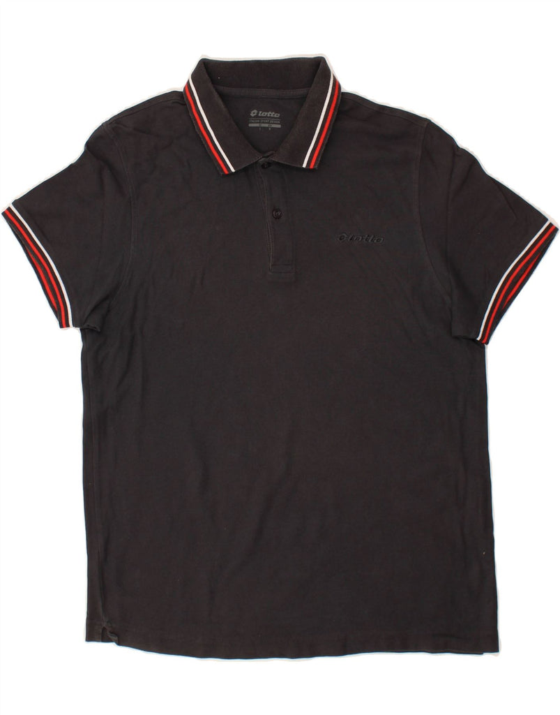LOTTO Mens Polo Shirt Medium Grey Cotton Vintage Lotto and Second-Hand Lotto from Messina Hembry 
