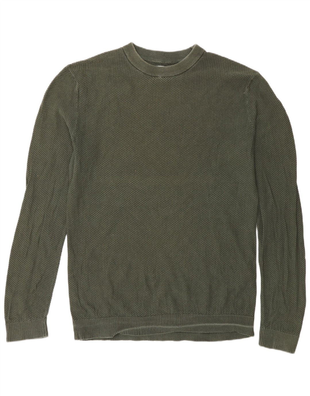 Jack & Jones Mens Crew Neck Jumper Sweater Large Green Cotton