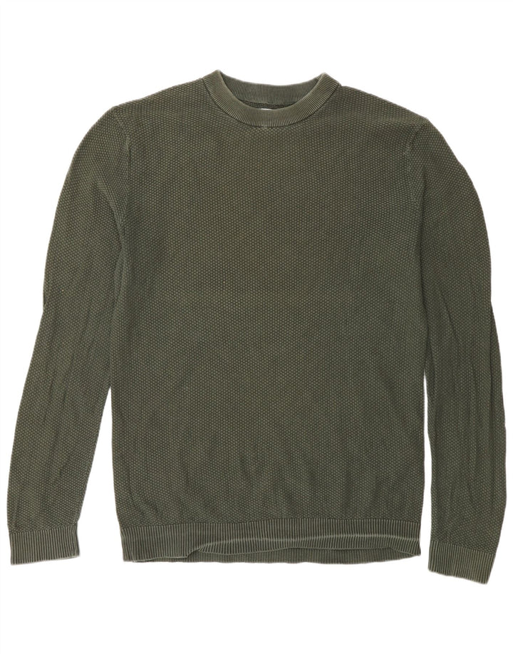 Jack & Jones Mens Crew Neck Jumper Sweater Large Green Cotton