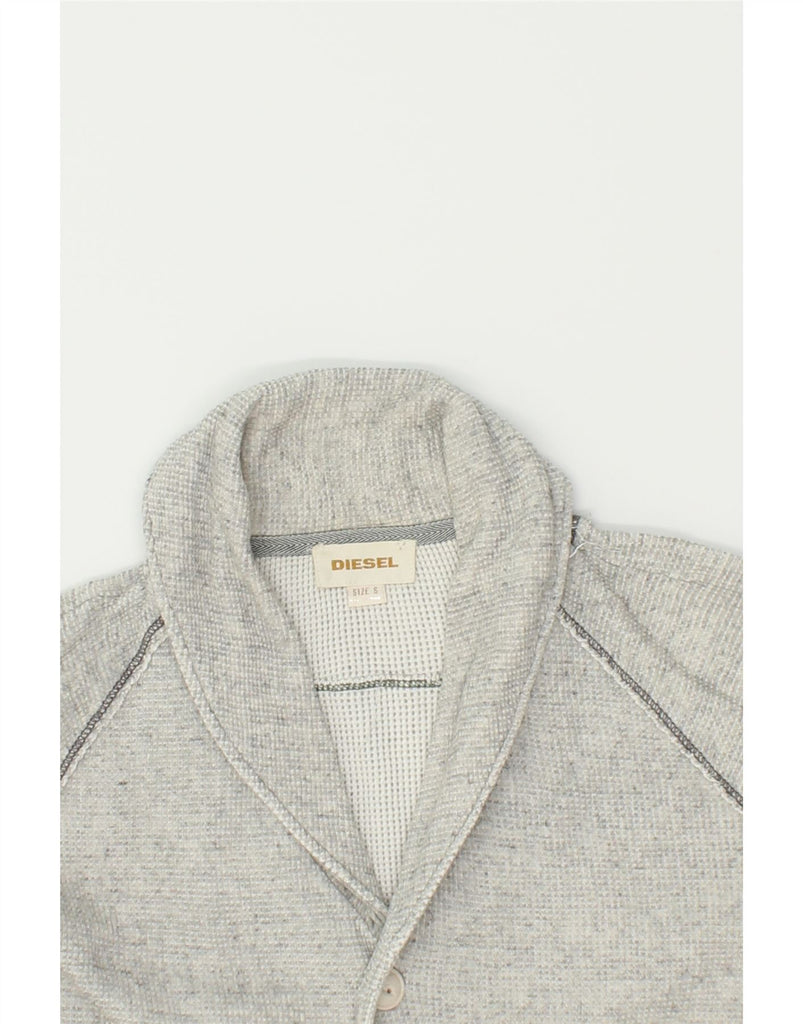 DIESEL Mens Cardigan Sweater Small Grey Cotton | Vintage Diesel | Thrift | Second-Hand Diesel | Used Clothing | Messina Hembry 