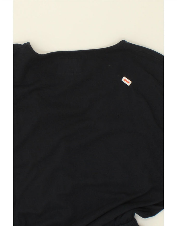 WOOLRICH Womens Basic Dress UK 14 Medium Navy Blue Cotton Vintage Woolrich and Second-Hand Woolrich from Messina Hembry 