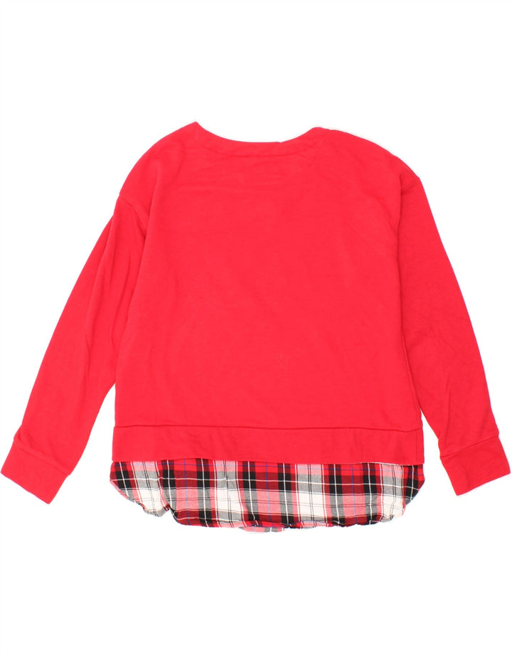 IZOD Womens Sweatshirt Jumper UK 14 Medium Red Cotton Vintage Izod and Second-Hand Izod from Messina Hembry 