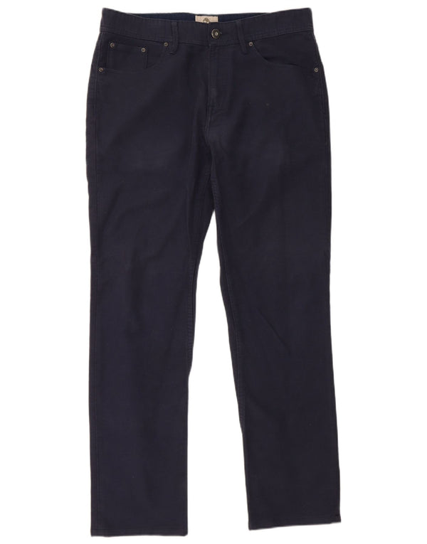 Timberland Mens Slim Casual Trousers W33 L30 Navy Blue Cotton