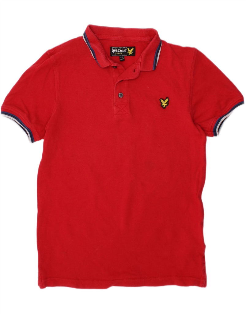 LYLE & SCOTT Boys Polo Shirt 8-9 Years Red Cotton Vintage Lyle & Scott and Second-Hand Lyle & Scott from Messina Hembry 