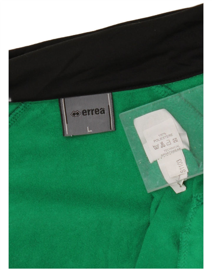 ERREA Mens Graphic Tracksuit Top Jacket Large Green Colourblock Polyester