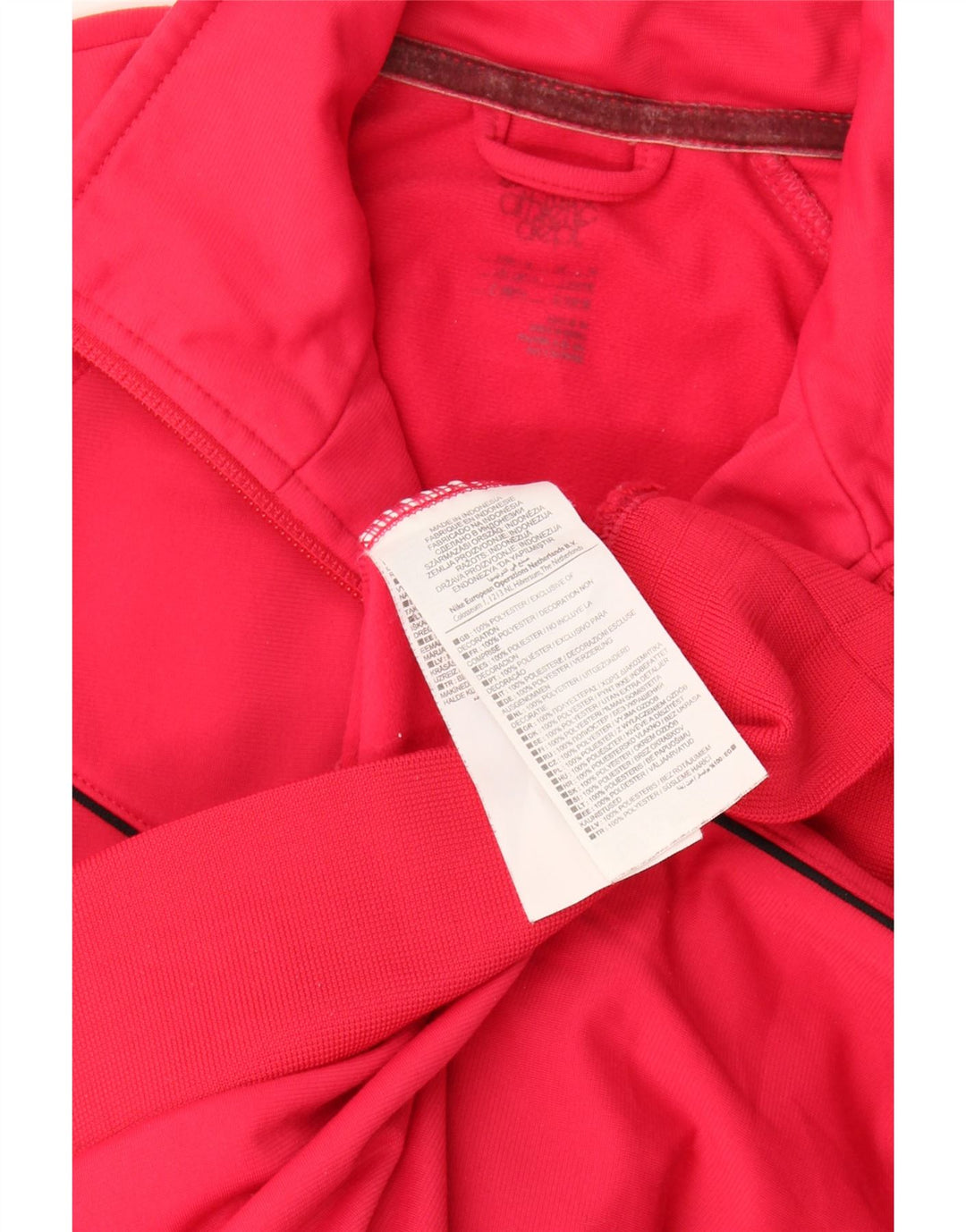 Nike Womens Tracksuit Top Jacket UK 12 Medium Pink Polyester