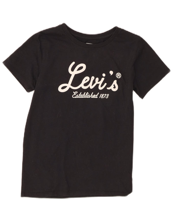 Levi's Girls Graphic T-Shirt Top 13-14 Years XL Black Cotton