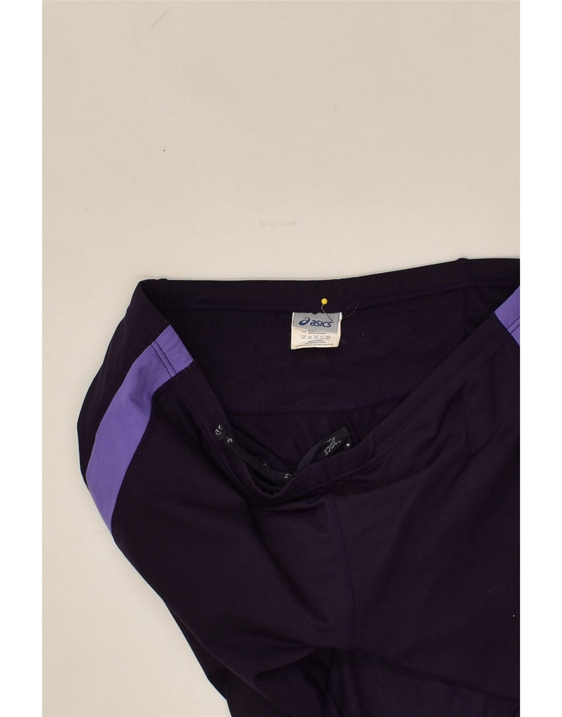 ASICS Womens Tracksuit Trousers UK 14 Medium Purple Polyester | Vintage Asics | Thrift | Second-Hand Asics | Used Clothing | Messina Hembry 