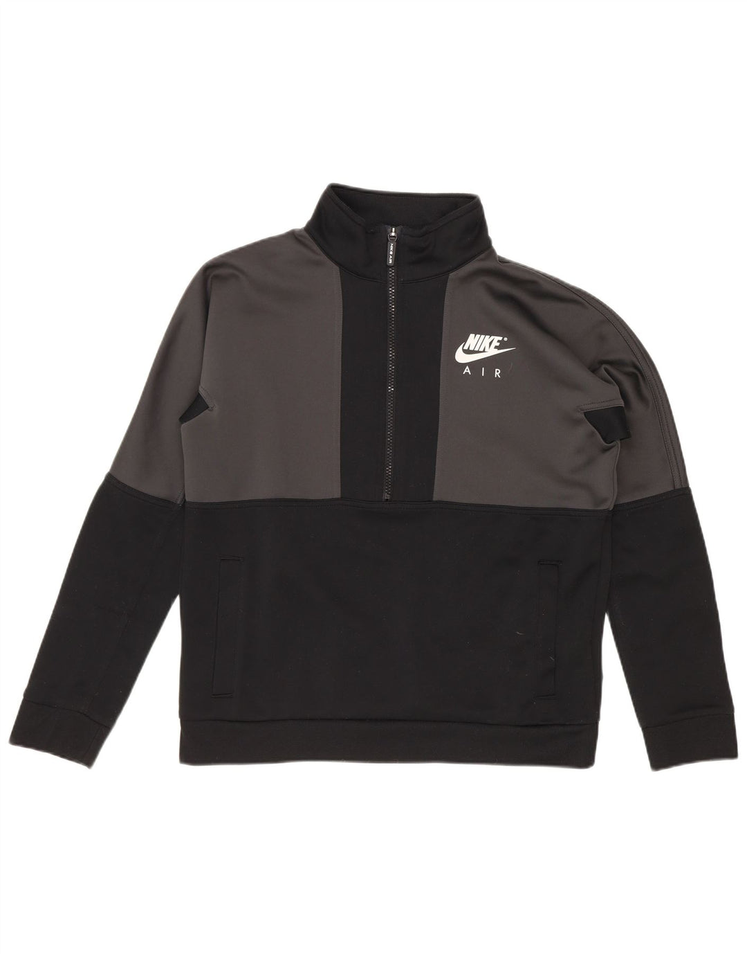 Nike Boys Graphic Sweatshirt Jumper 12-13 Years Large Black Colourblock