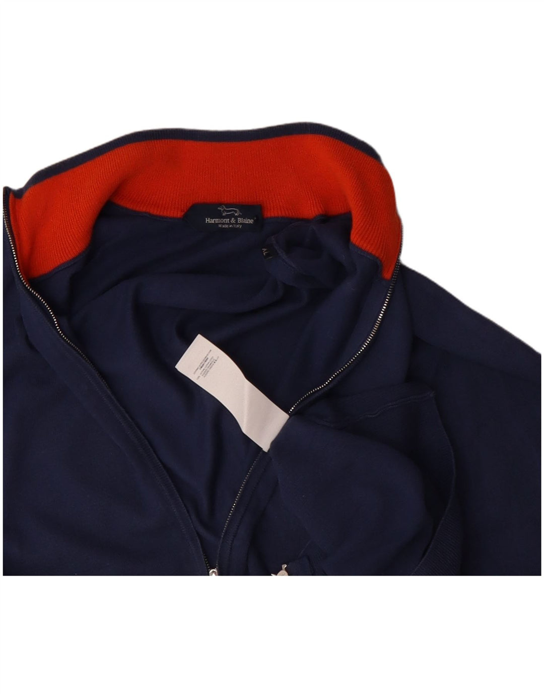 Harmont & Blaine Mens Cardigan Sweater XL Navy Blue Cotton