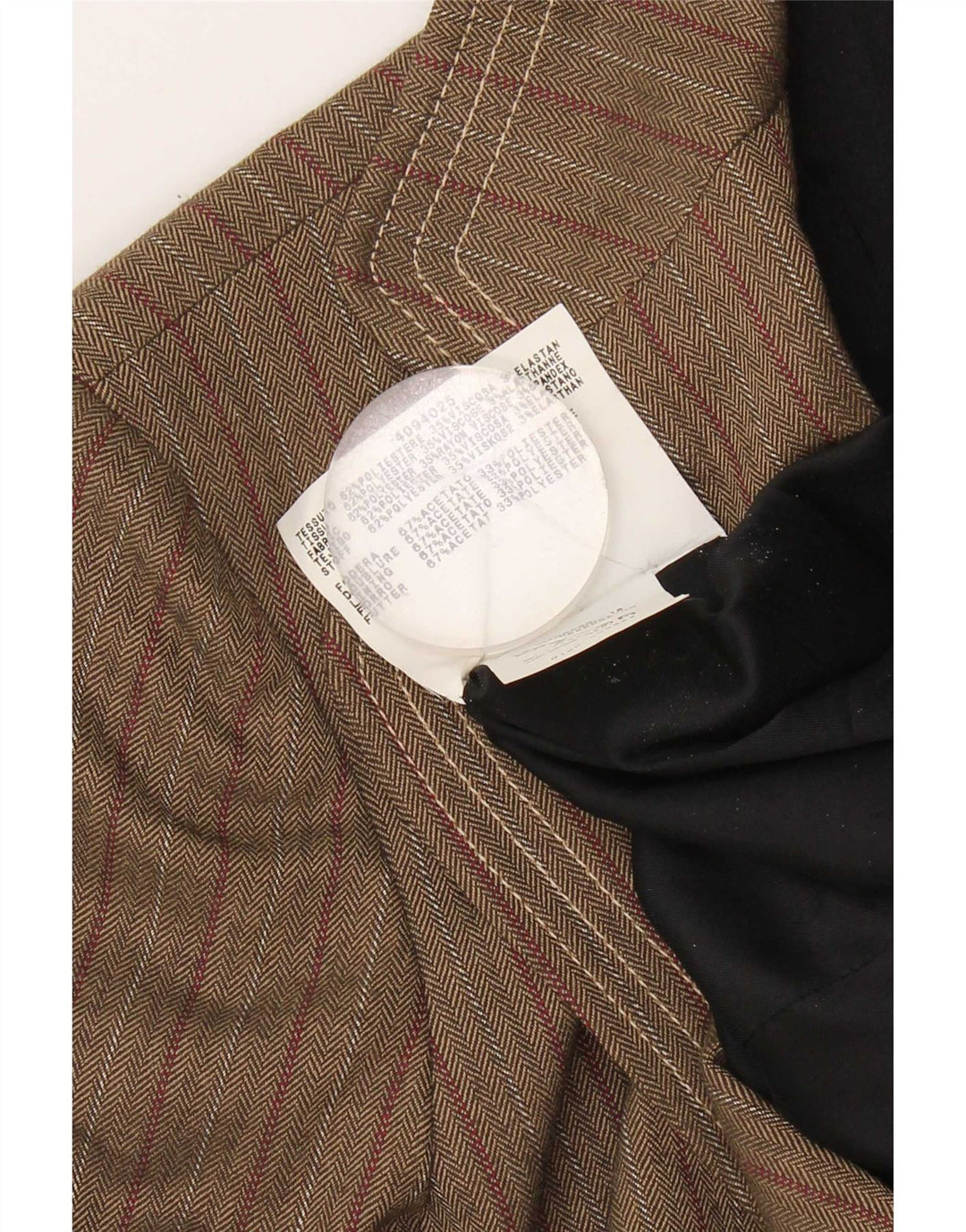 Max & Co. Womens 3 Button Blazer Jacket UK 12 Medium Brown Striped Acetate
