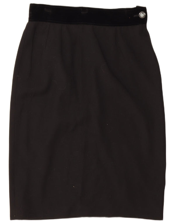 Valentino Womens Pencil Skirt UK 12 Medium W30 Black