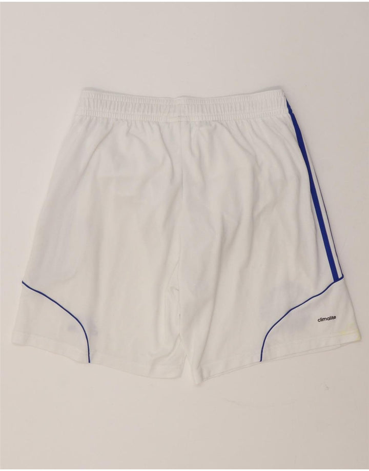 Adidas Mens Climalite Graphic Sport Shorts Large White Polyester
