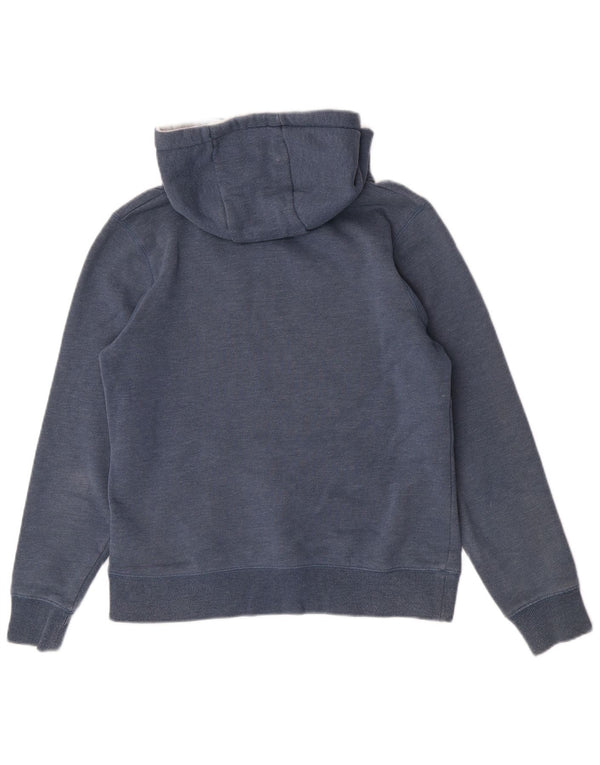 Animal Womens Graphic Hoodie Jumper UK 12 Medium Navy Blue Floral Cotton