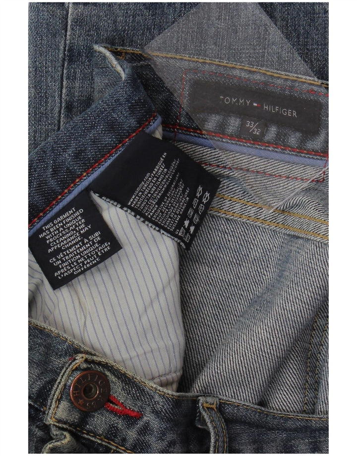 TOMMY HILFIGER Mens Straight Jeans W33 L32 Blue Cotton