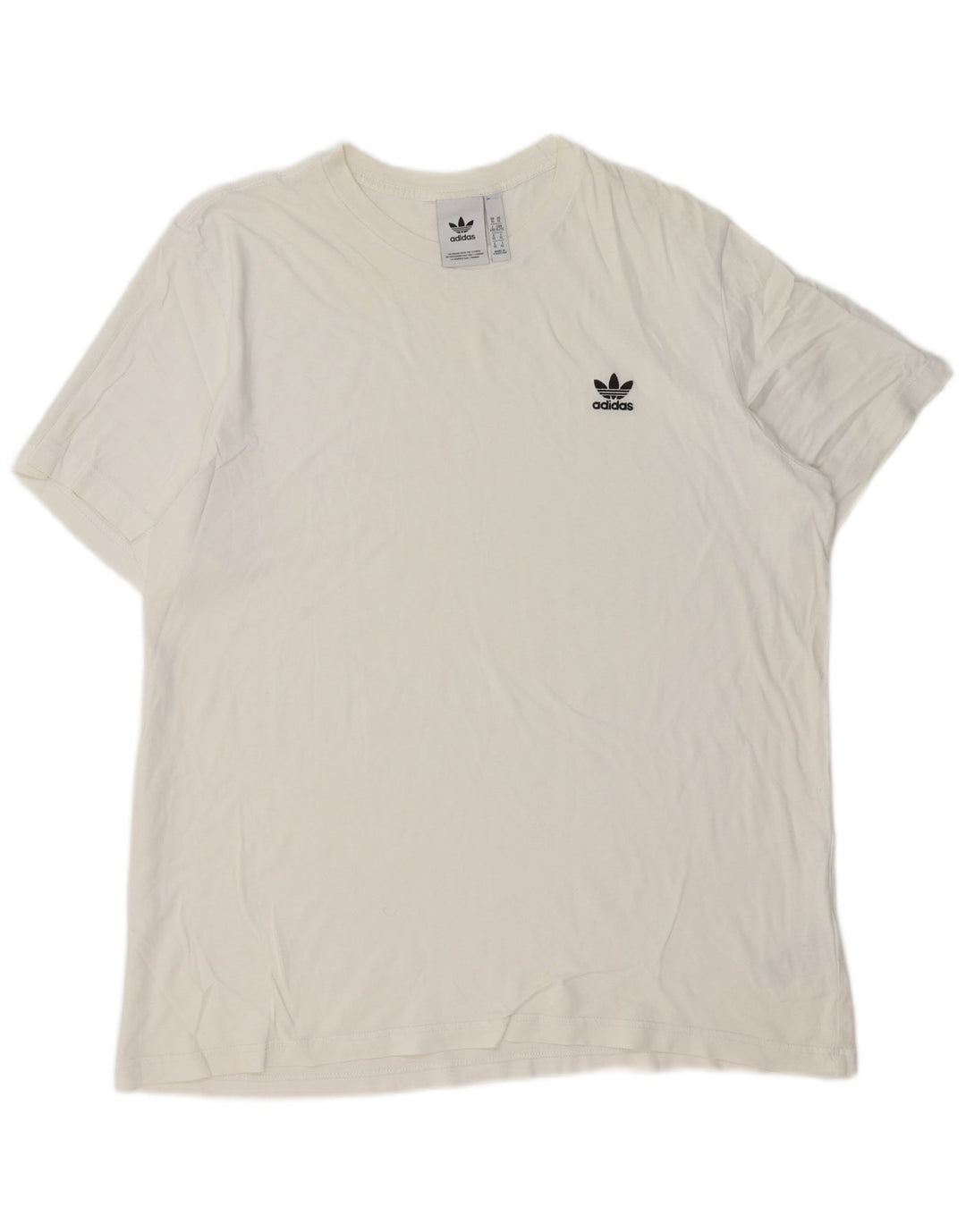 Adidas Mens T-Shirt Top XL White Cotton
