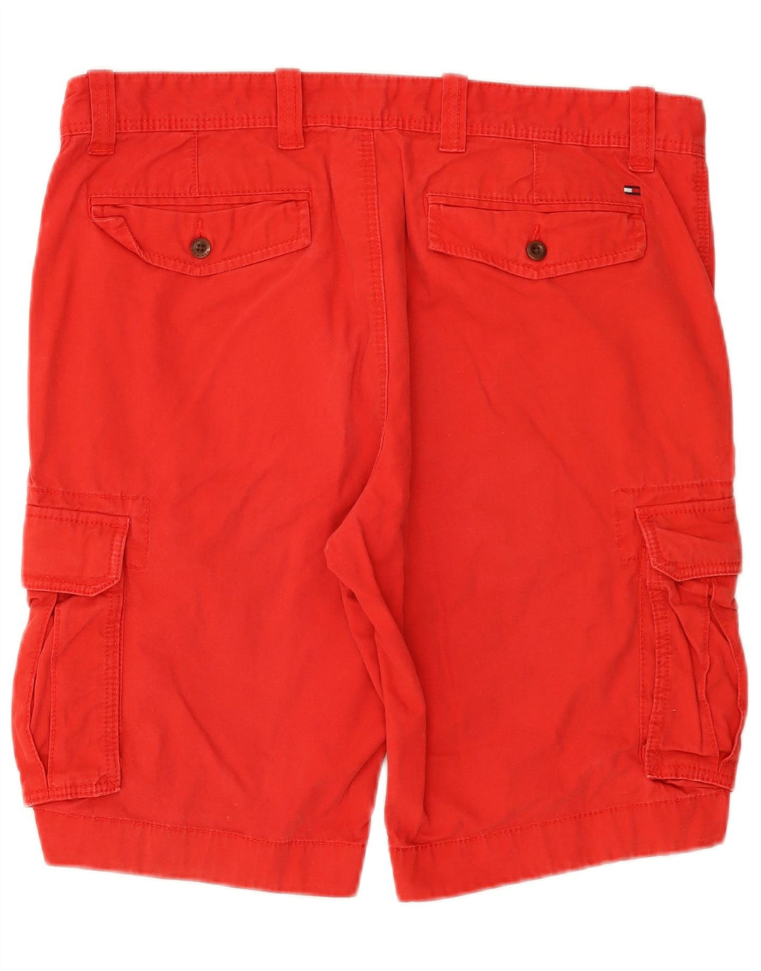 TOMMY HILFIGER Mens Cargo Shorts W36 Large Red Cotton
