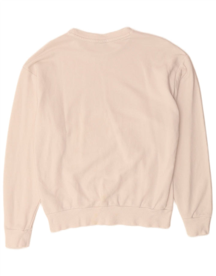 PUMA Mens Graphic Sweatshirt Jumper Small Off White Cotton