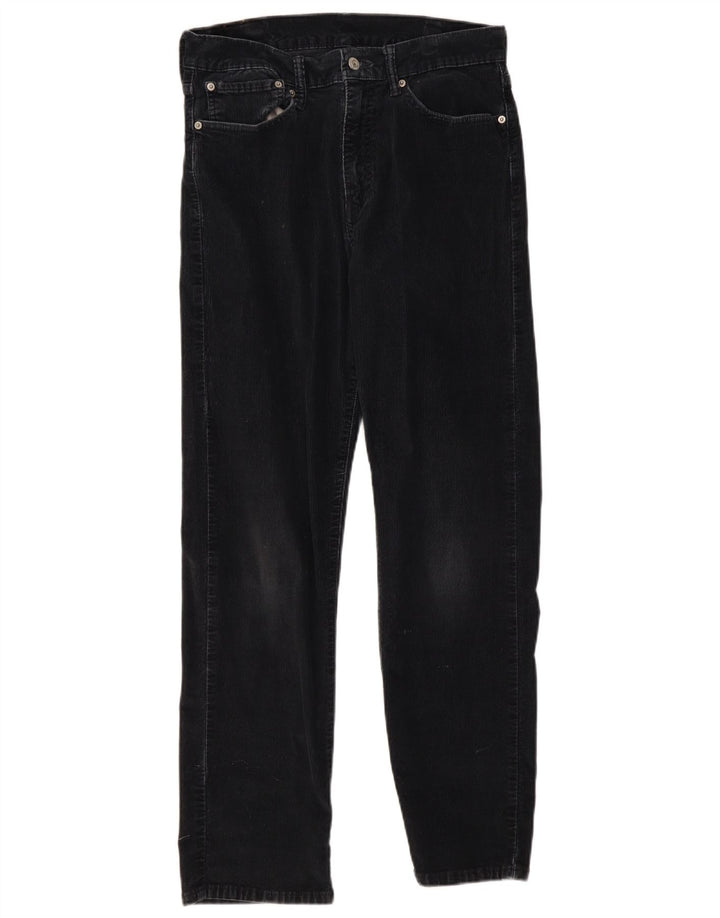LEVI'S Mens 751 Straight Corduroy Trousers W34 L32 Navy Blue Cotton