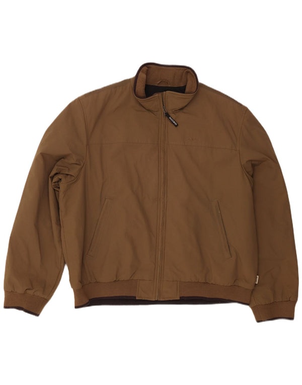 Geox Respira Mens Bomber Jacket UK 48 4XL Brown Nylon