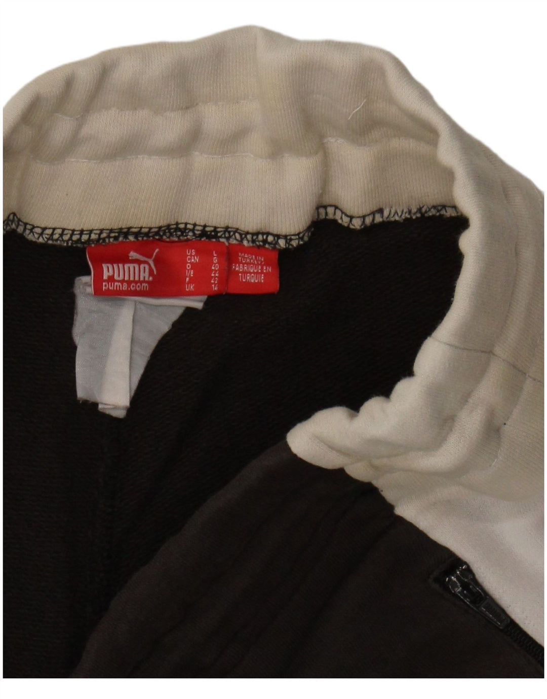 PUMA Womens Tracksuit Trousers Joggers UK 14 Medium Brown Colourblock