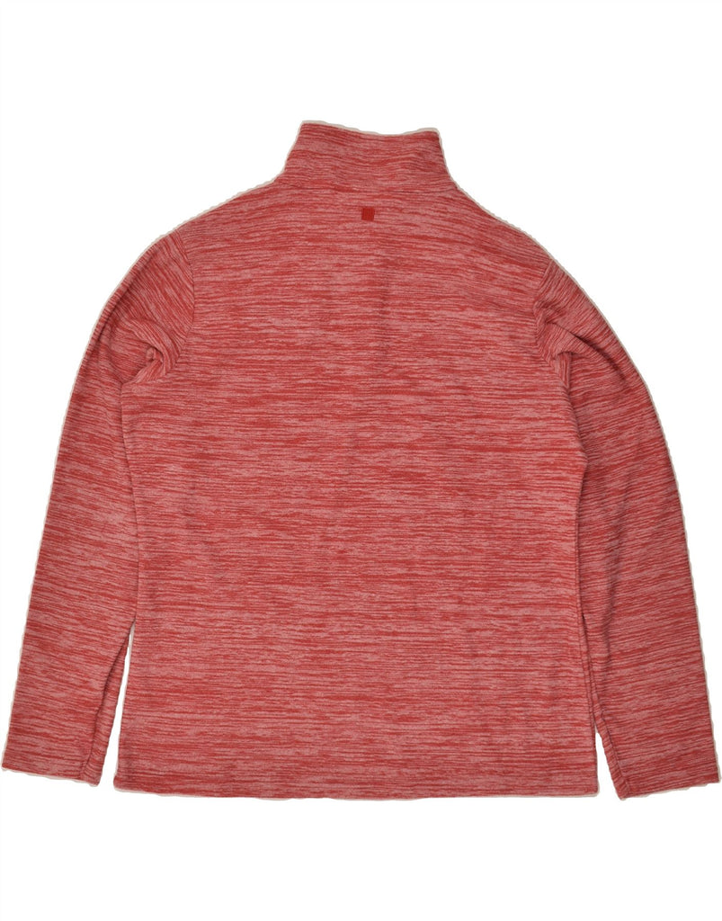 MOUNTAIN WAREHOUSE Womens Zip Neck Fleece Jumper UK 16 Large  Red Flecked | Vintage Mountain Warehouse | Thrift | Second-Hand Mountain Warehouse | Used Clothing | Messina Hembry 