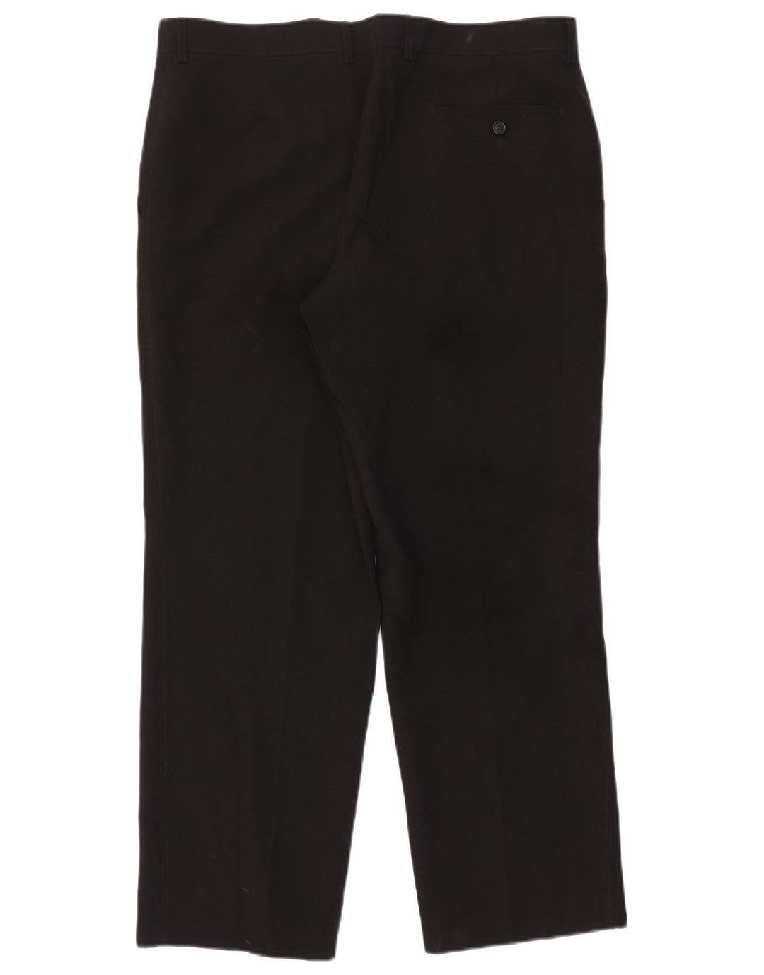 Marks & Spencer Mens Straight Chino Trousers W36 L29 Black Polyester