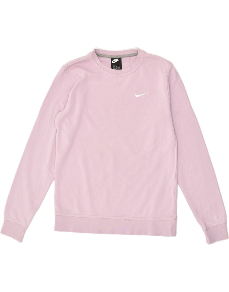 NIKE Womens Sweatshirt Jumper UK 14 Medium Pink Cotton Vintage Nike and Second-Hand Nike from Messina Hembry 