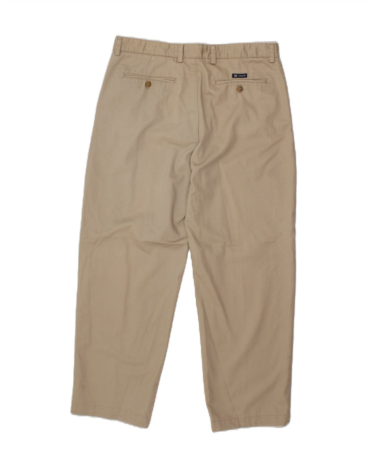 CHAPS Mens Tapered Chino Trousers W36 L30 Beige Cotton Vintage Chaps and Second-Hand Chaps from Messina Hembry 