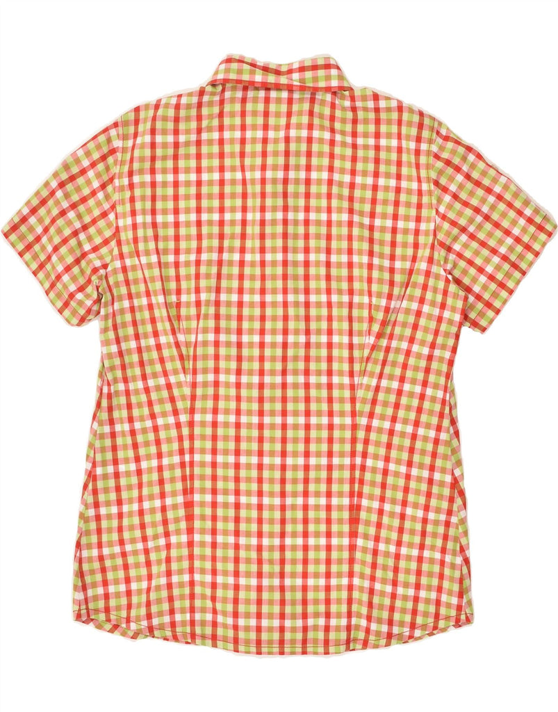 JACK WILLS Womens Short Sleeve Shirt UK 12/14 Medium Red Check Cotton | Vintage Jack Wills | Thrift | Second-Hand Jack Wills | Used Clothing | Messina Hembry 