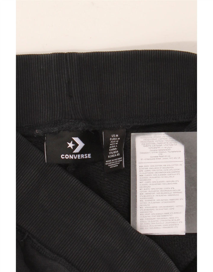Converse Mens Tracksuit Trousers Joggers Medium  Black Cotton