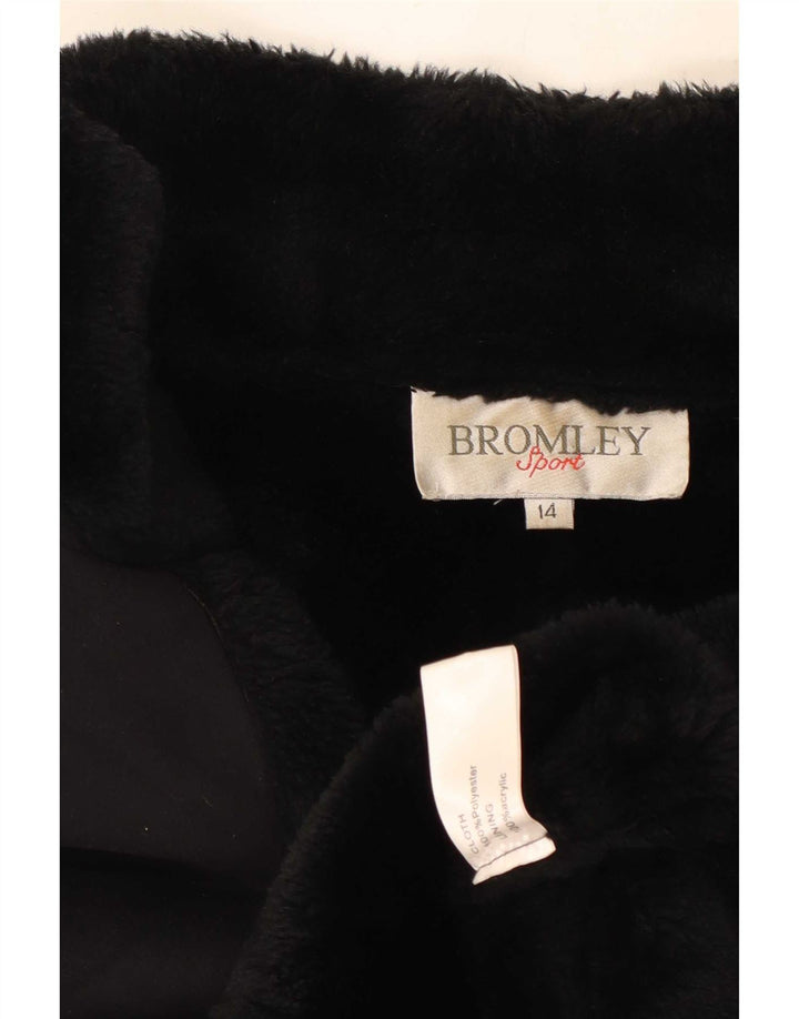 Bromley Womens Sherpa Gilet UK 14 Large Black Polyester