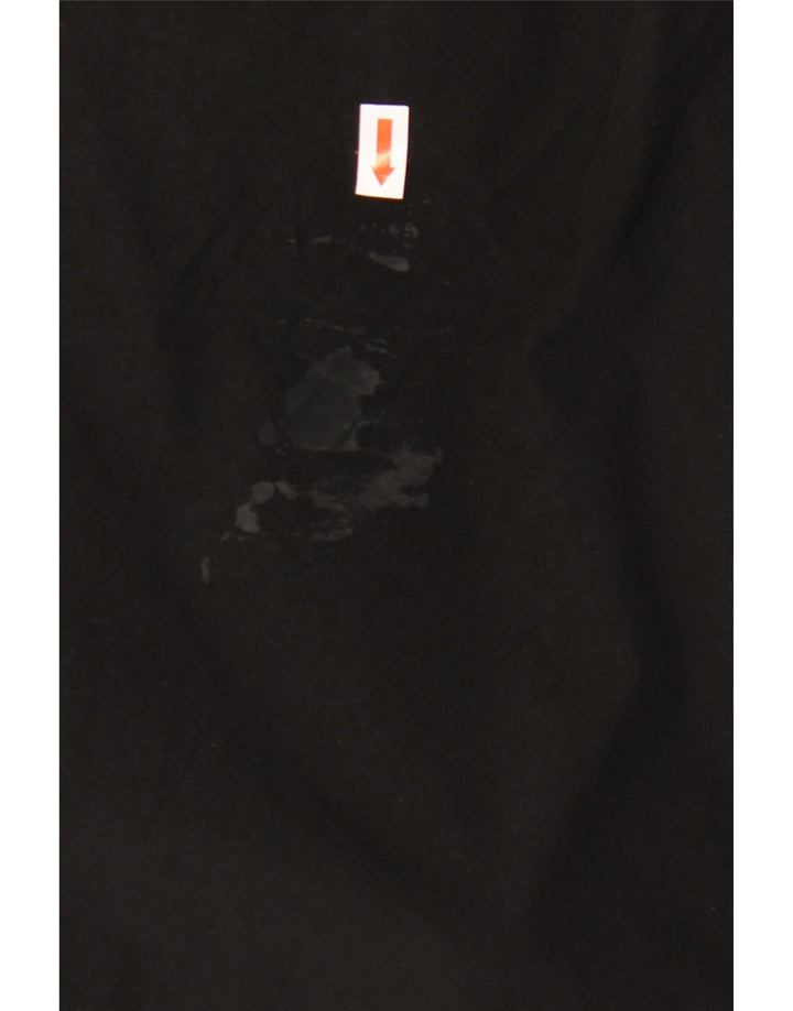 ZARA Womens Hooded Oversized Overcoat UK 6 XS Black Nylon