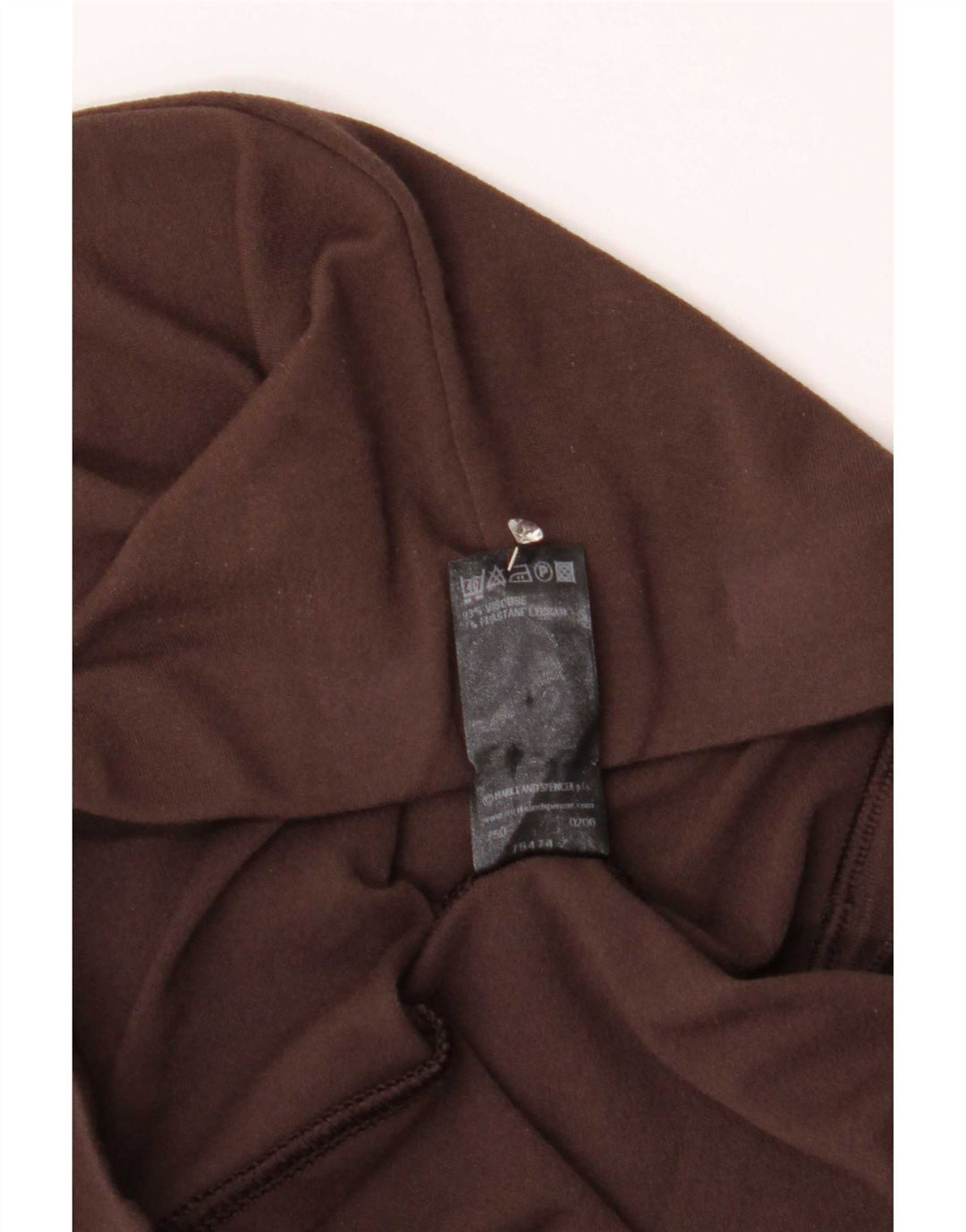 Marks & Spencer Womens Flare Leggings UK 12 Medium Brown Viscose