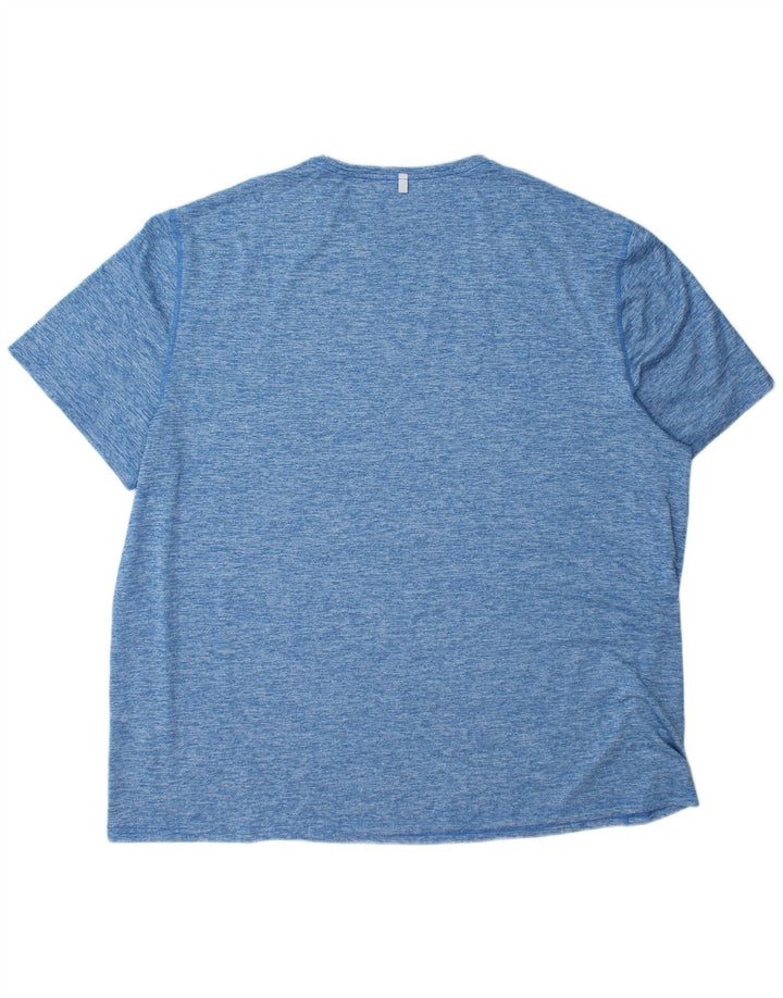 RUSSELL ATHLETIC Mens Dri-Power T-Shirt Top 3XL Blue Flecked Polyester