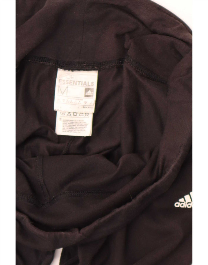 Adidas Womens Leggings UK 12/14 Medium Black Cotton