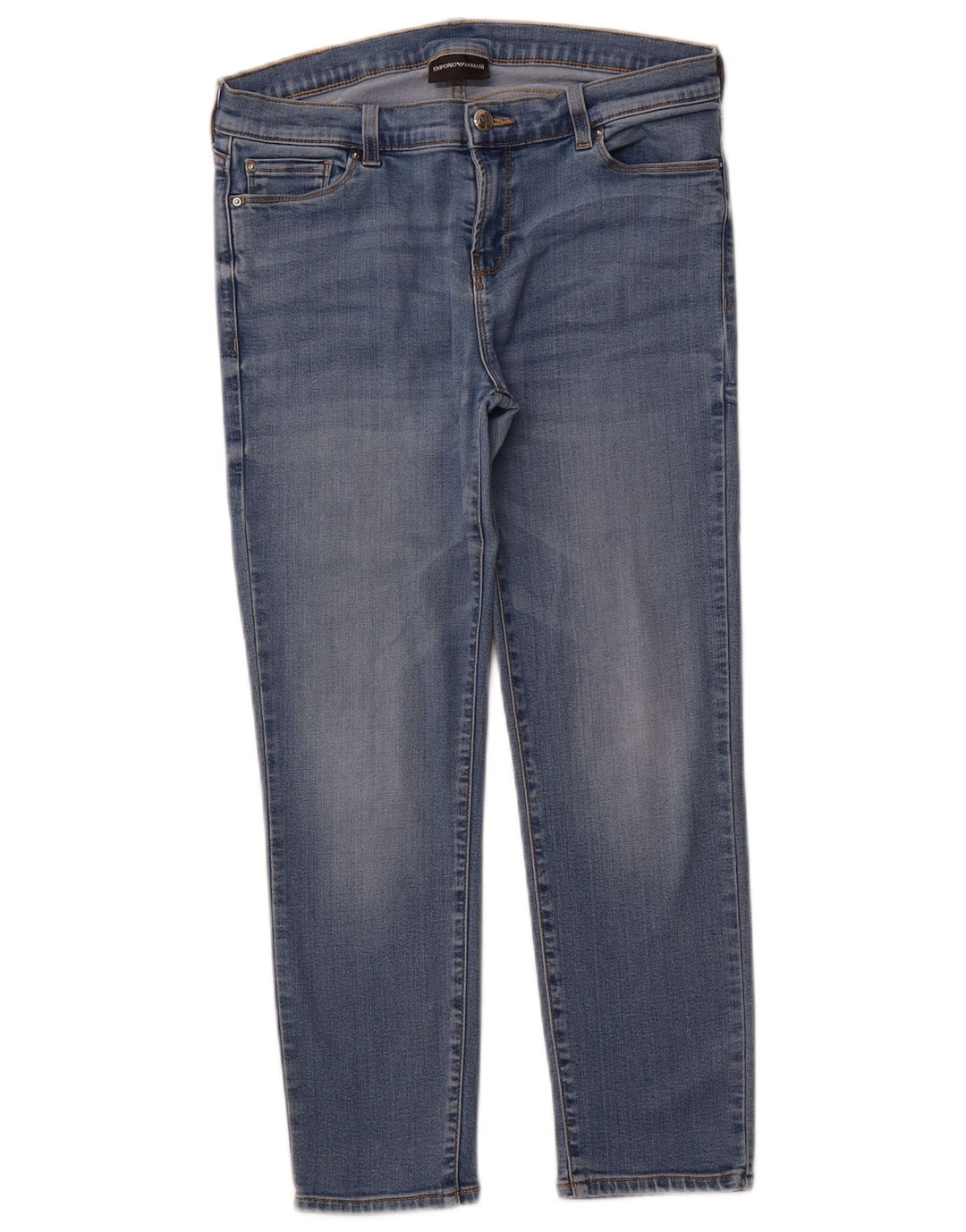 EMPORIO ARMANI Womens Cropped Jeans W31 L25 Blue Lyocell