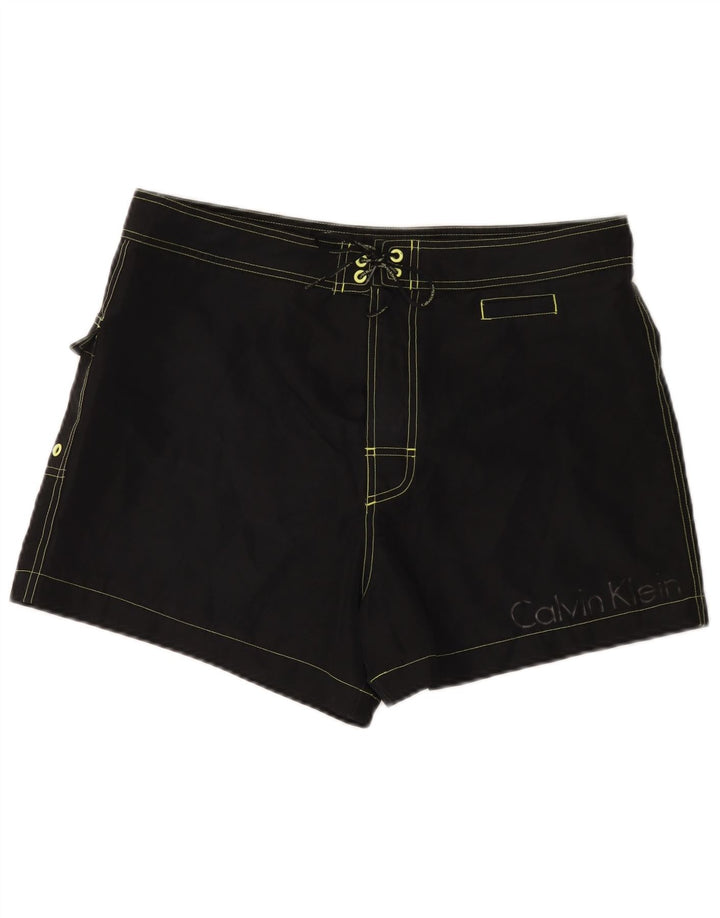 CALVIN KLEIN Mens Graphic Swimming Shorts Large  Black