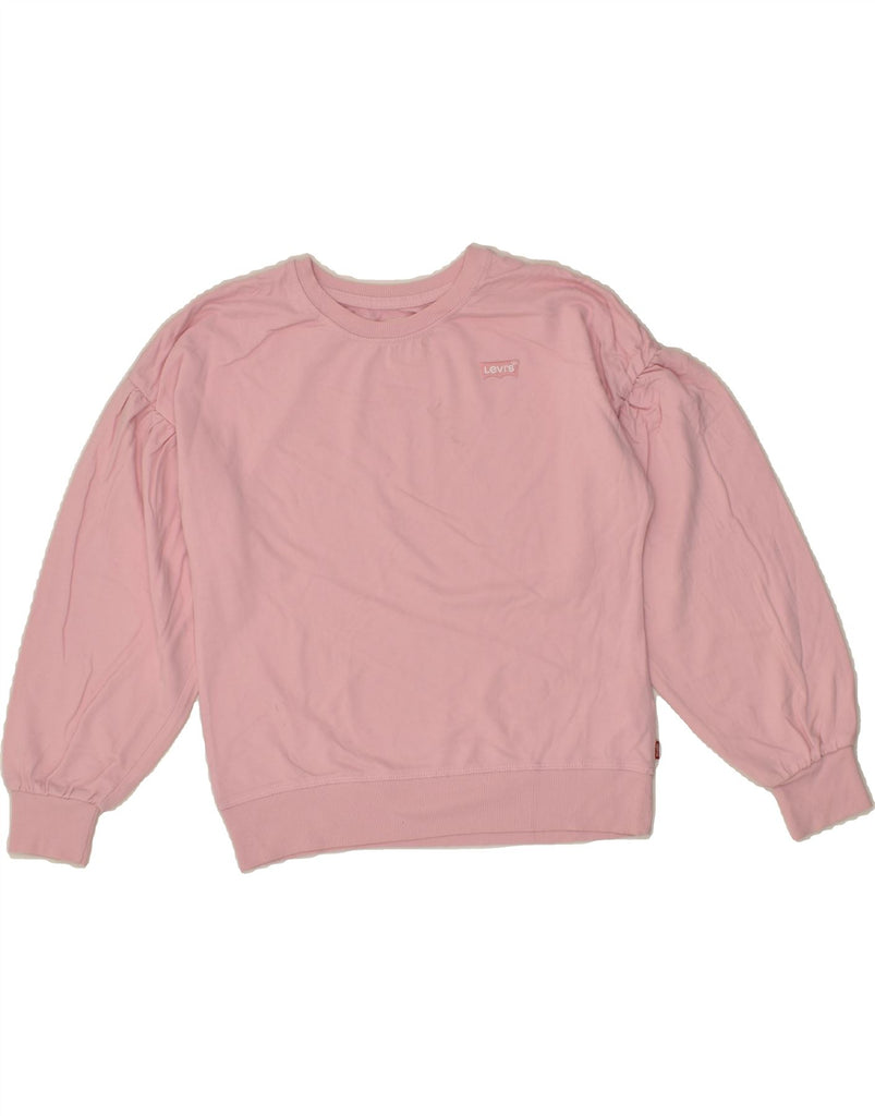 LEVI'S Girls Sweatshirt Jumper 15-16 Years Pink Cotton | Vintage Levi's | Thrift | Second-Hand Levi's | Used Clothing | Messina Hembry 