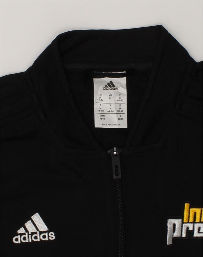 ADIDAS Boys Tracksuit Top Jacket 12-13 Years Medium  Black Polyester | Vintage Adidas | Thrift | Second-Hand Adidas | Used Clothing | Messina Hembry 