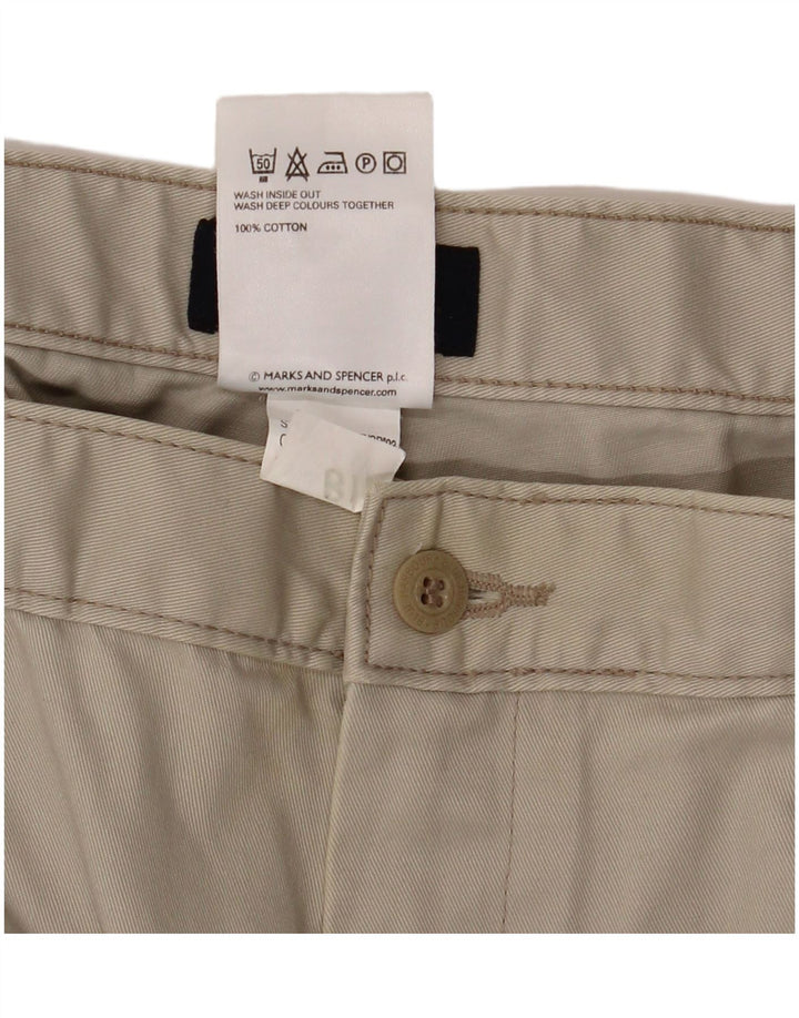 Marks & Spencer Mens Blue Harbour Pegged Chino Trousers W38 L29 Beige