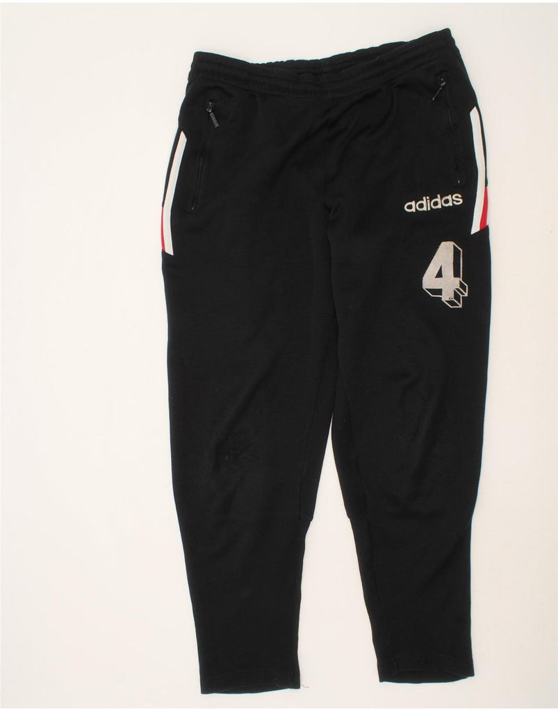 ADIDAS Boys Graphic Tracksuit Trousers 13-14 Years Black Colourblock Vintage Adidas and Second-Hand Adidas from Messina Hembry 