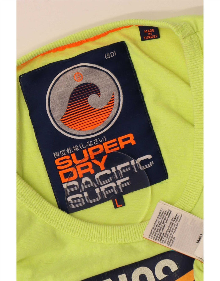 Superdry Mens Graphic Vest Top Large Green Cotton